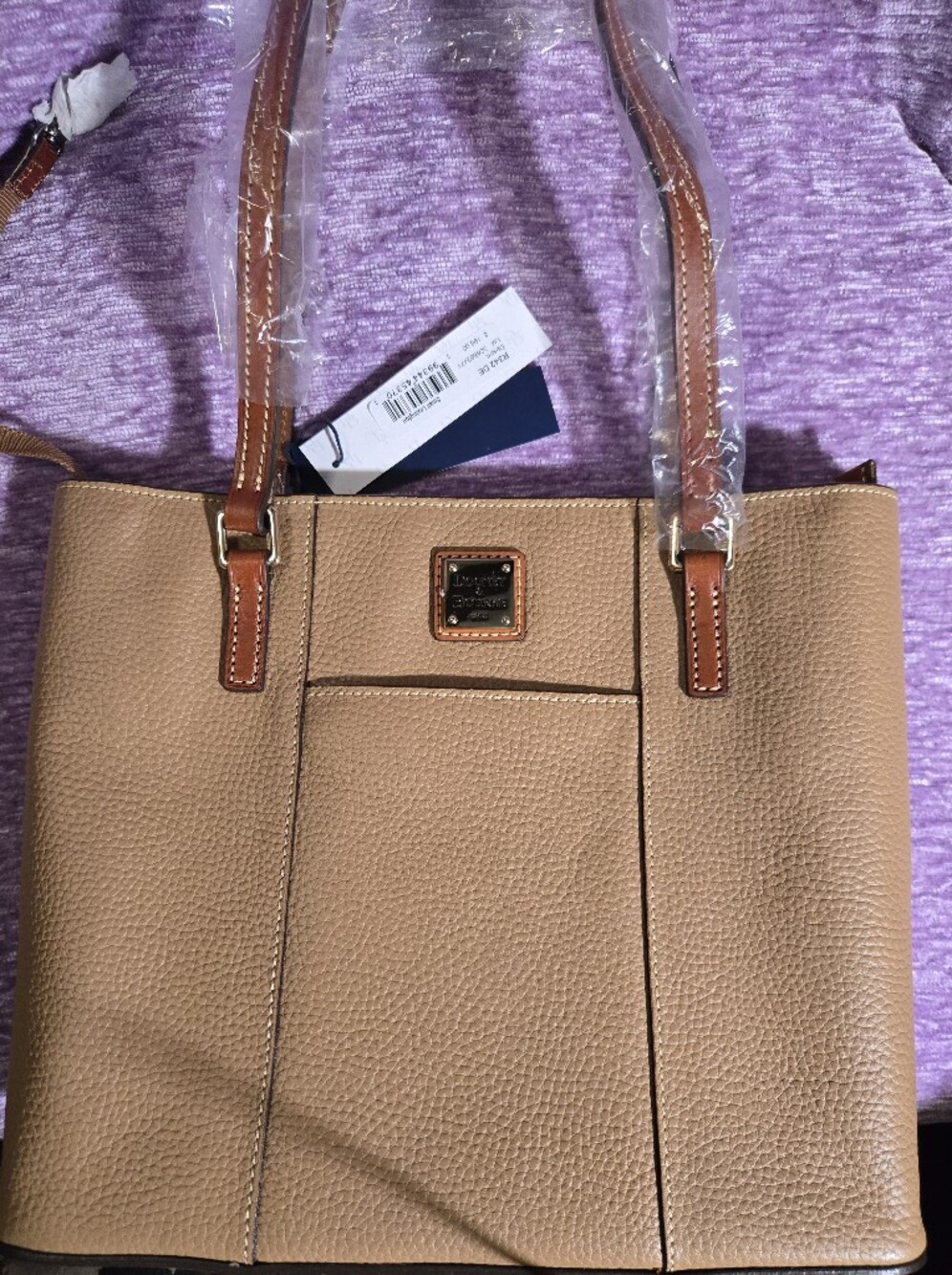 Dooney & Bourke. Small Lexington. Desert.Pebble Leather Shoulder Tote Bag. NWT